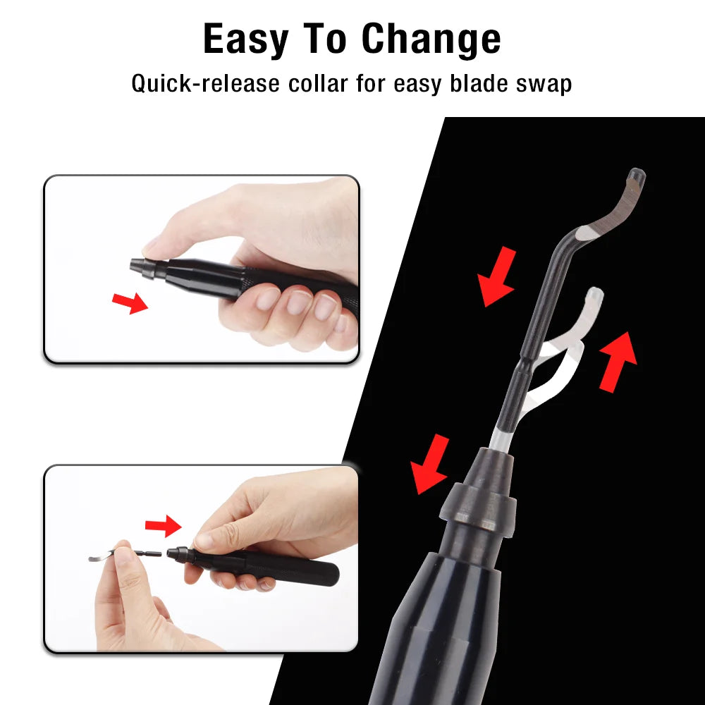 Rotary Deburring Tool with HSS Blades for Metal and Plastic