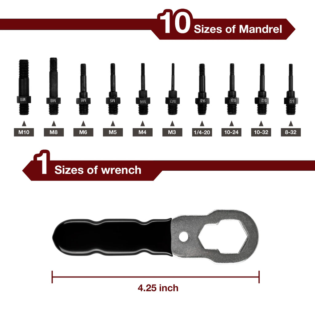 Electric Drill Rivet Nut Gun Adapter Tool Kit