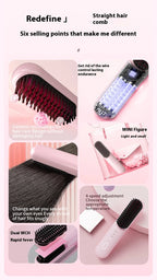 Fast Heating Cordless Hair Straightening Brush
