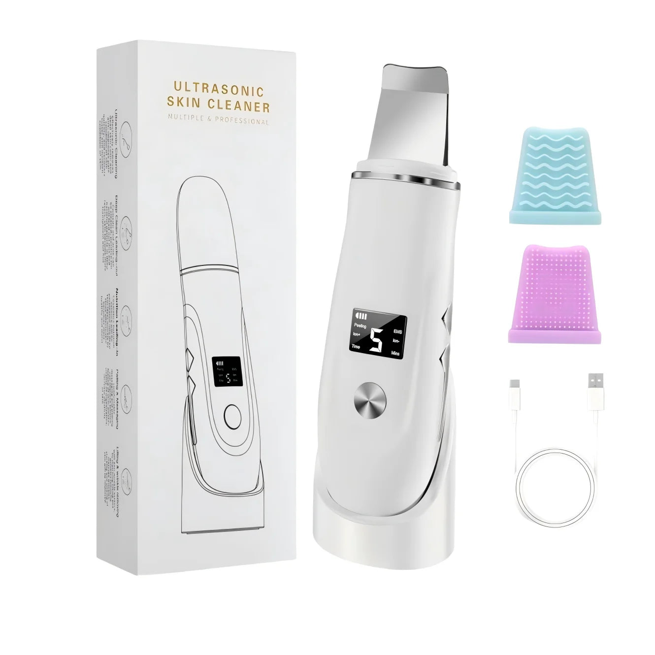 Ultrasonic Facial Skin Scrubber and Pore Cleanser - 16