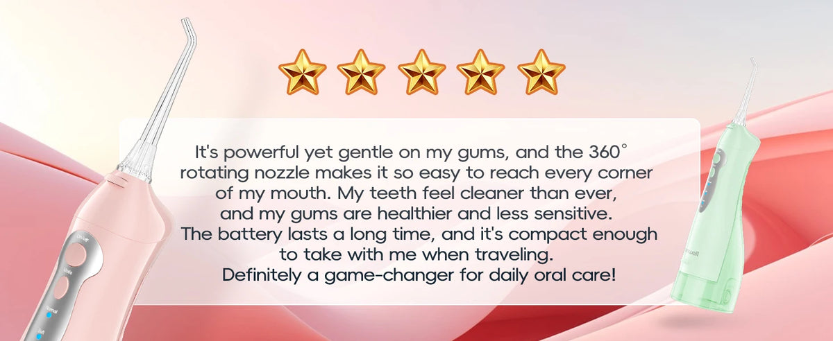 Portable Rechargeable Oral Irrigator Water Flosser