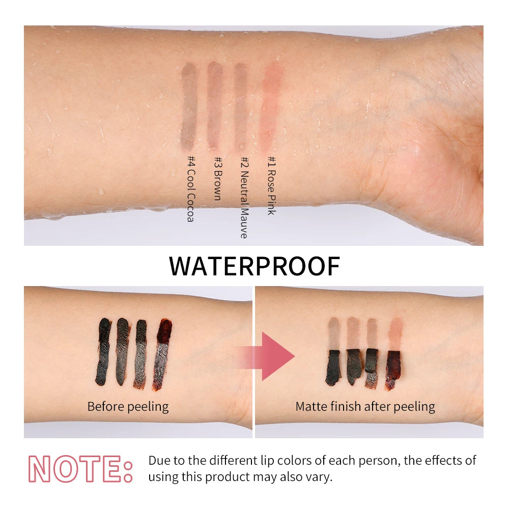 Waterproof Peel-Off Matte Lip Liner for Long-Lasting Color