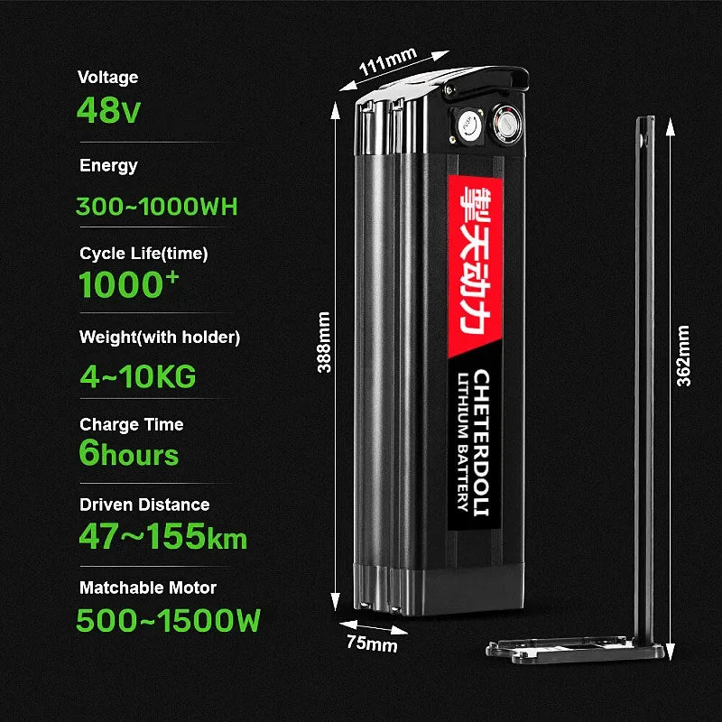Silverfish Lithium Electric Bike Battery Pack - 2