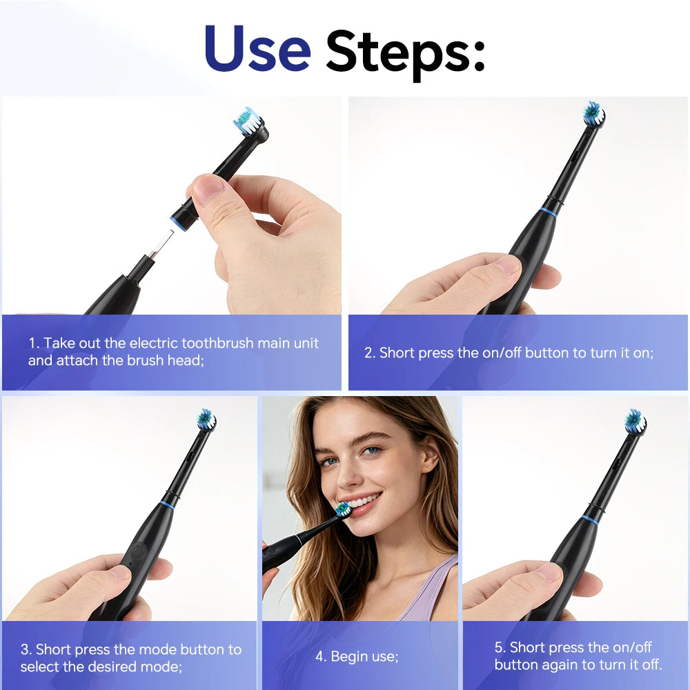 Rechargeable Rotating Electric Toothbrush with 5 Modes - 13
