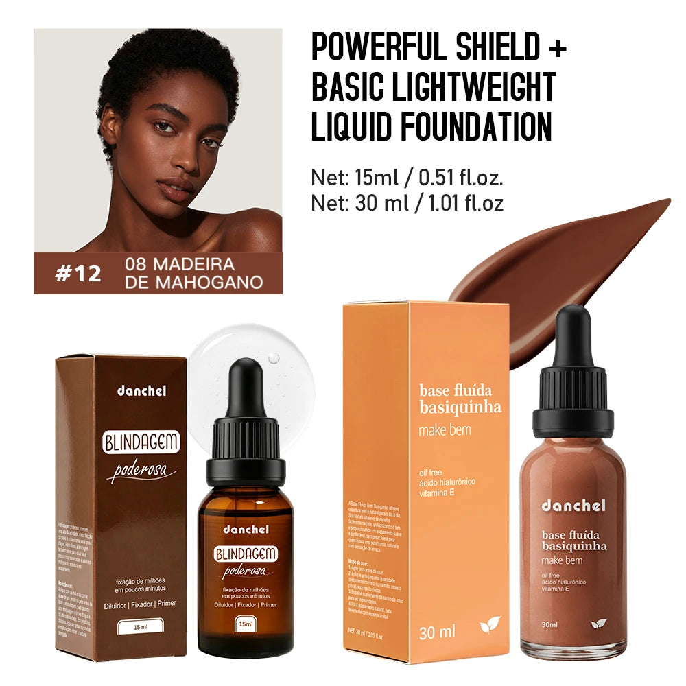 Liquid Foundation and Primer Makeup Set