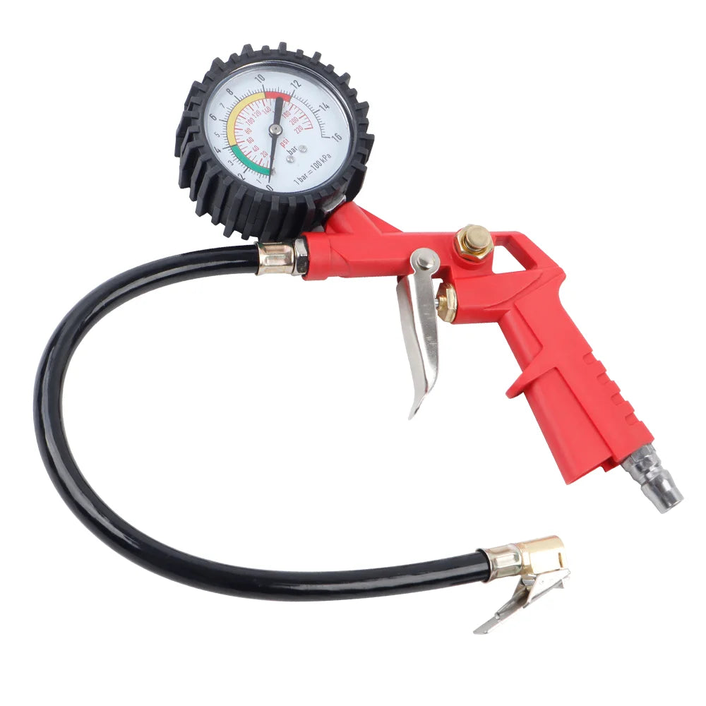 3-in-1 Tire Pressure Gauge and Inflator for Car and Motorcycle