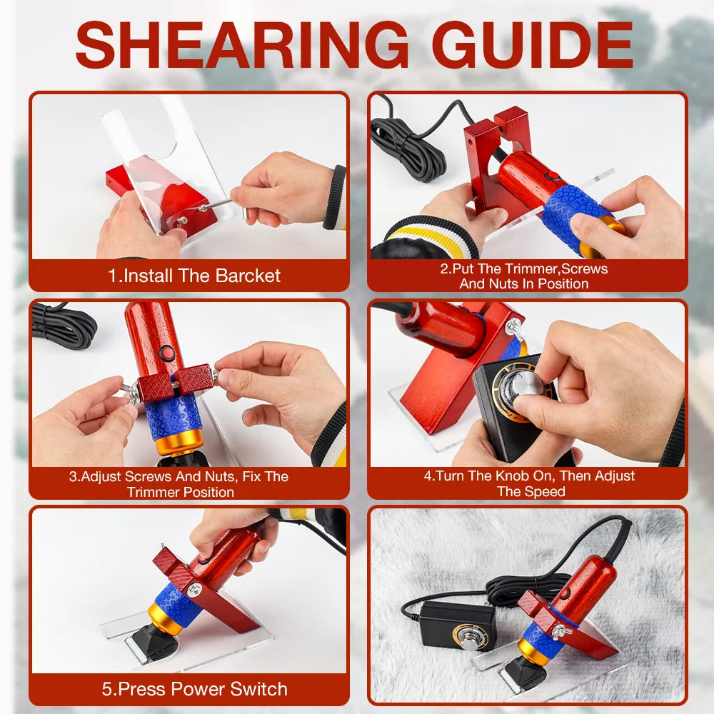 200W Electric Carpet Tufting Trimmer and Pet Grooming Clipper