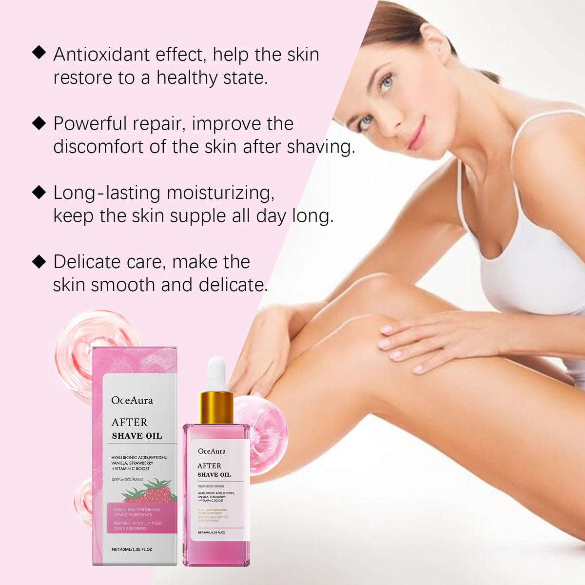 Soothing Strawberry After Shave Oil for Women