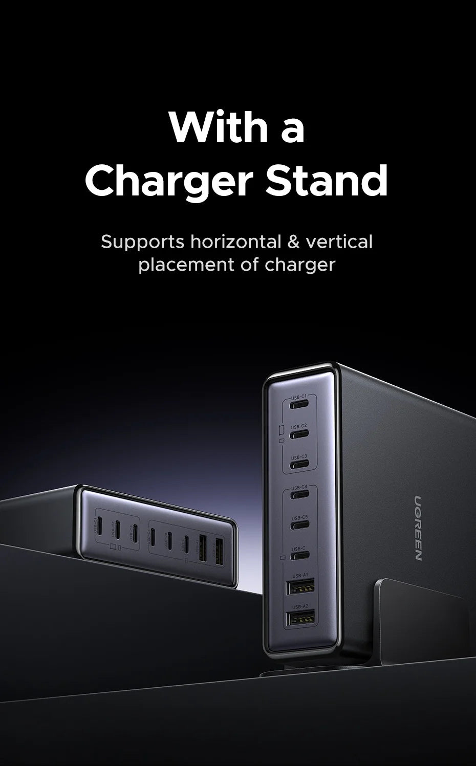 200W GaN 8-in-1 Desktop Fast Charging Station