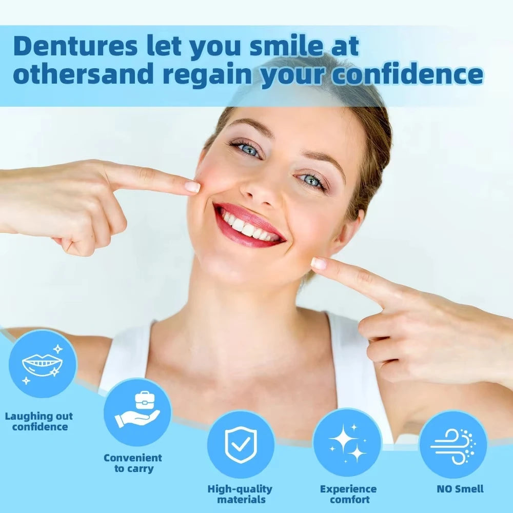 Comfortable Silicone Cosmetic Smile Veneers for Teeth