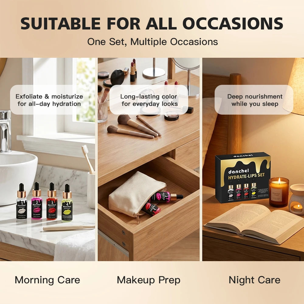 4-Step Lip Care and Exfoliation Treatment Set