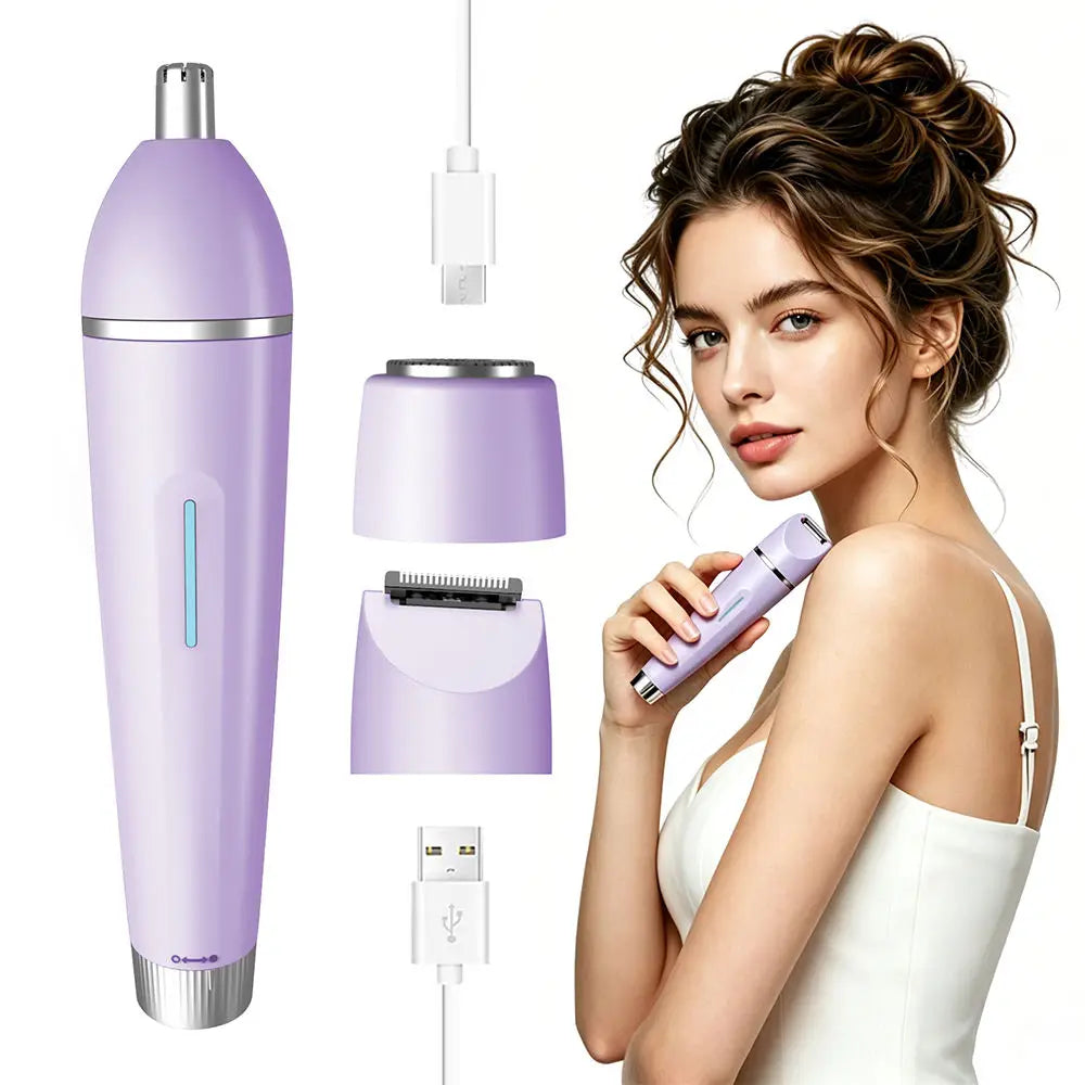 3-in-1 Electric Waterproof Women's Hair Shaver and Bikini Trimmer - 1