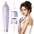 3-in-1 Electric Waterproof Women's Hair Shaver and Bikini Trimmer