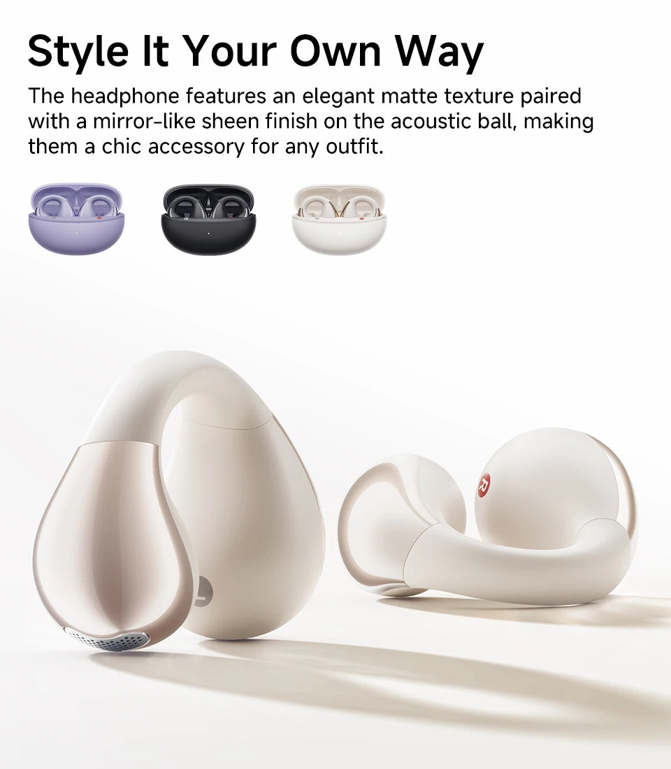 Open Ear Wireless Bluetooth 5.4 Earbuds with ENC Mic