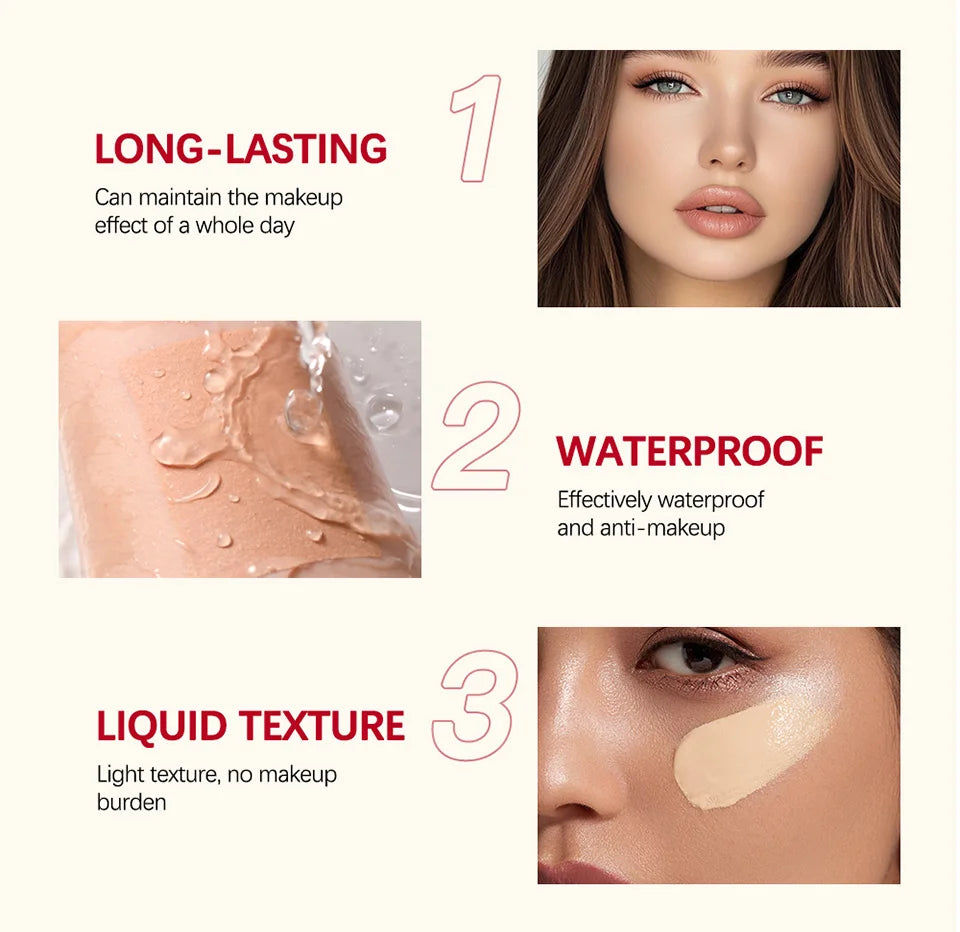 Blurring Makeup Primer and Foundation Balm with Applicator Brush