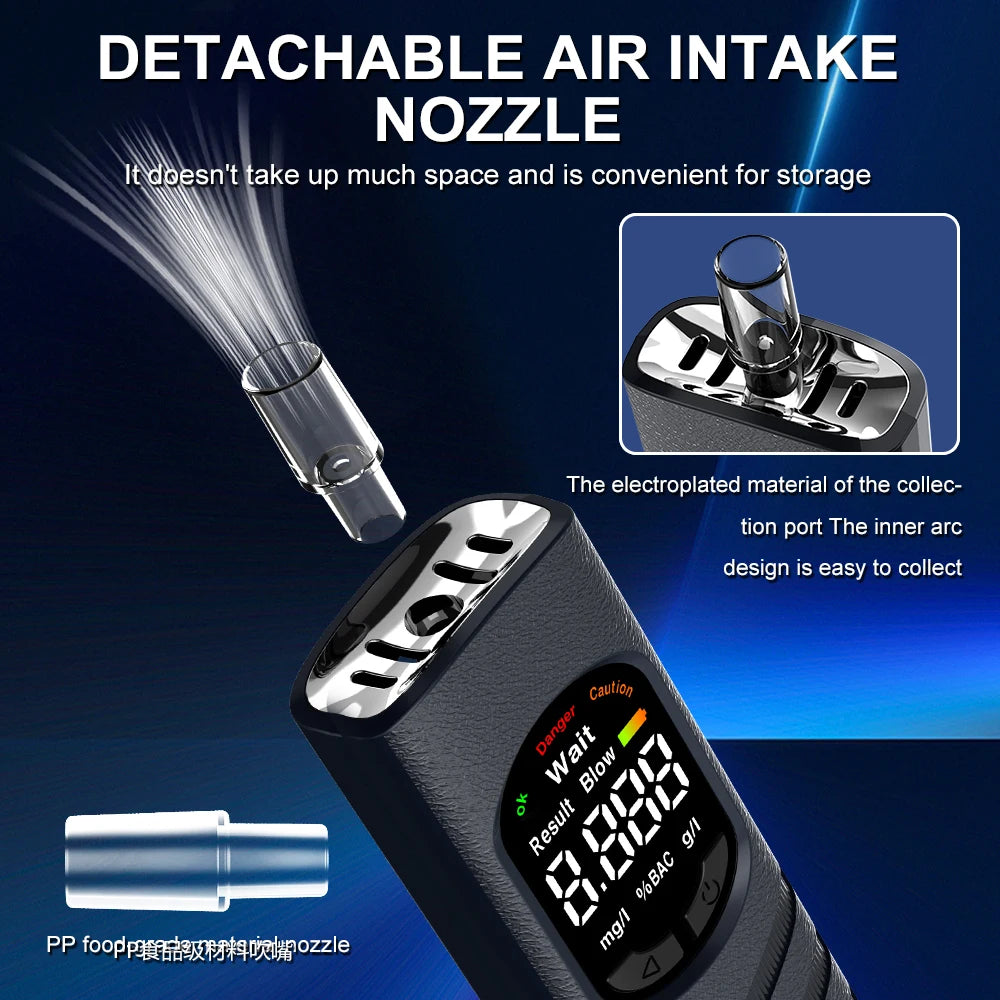 Digital LCD Alcohol Breathalyzer Contactless Portable Detector