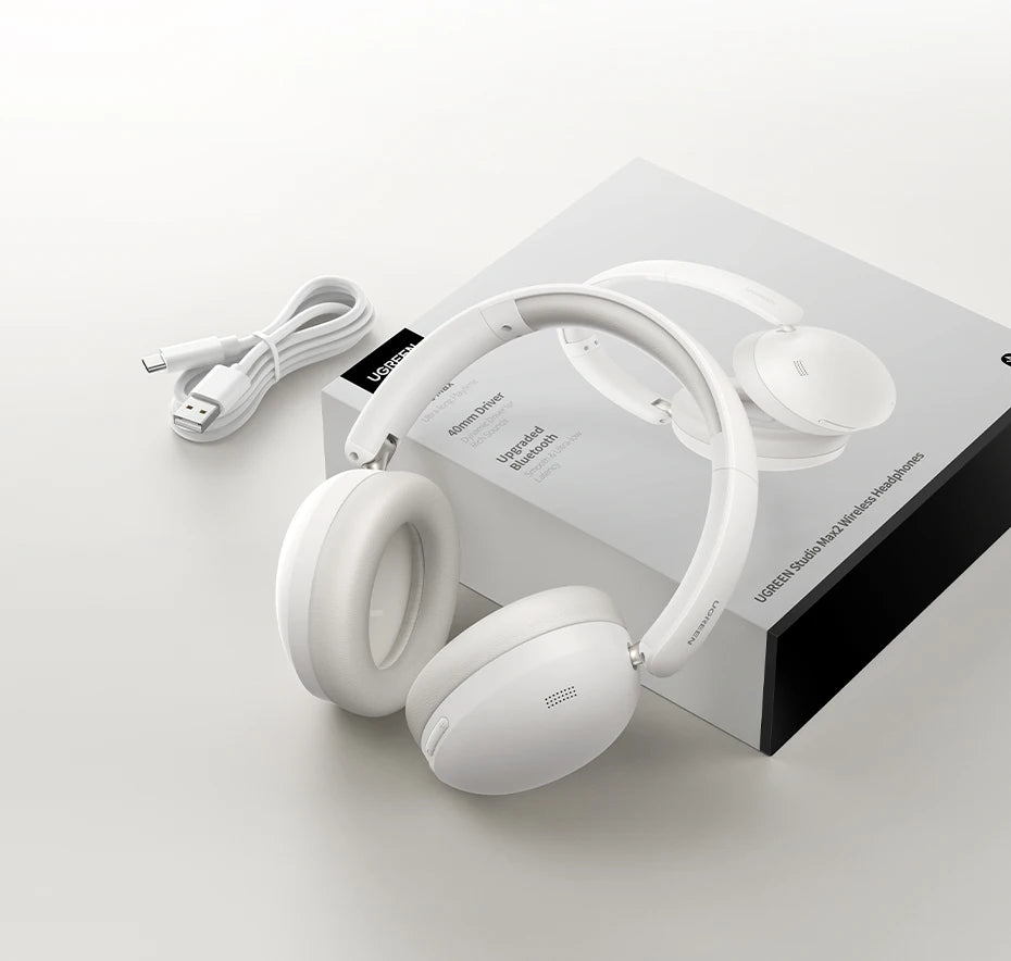 Wireless Bluetooth 5.4 Over-Ear Headphones with 80H Playtime