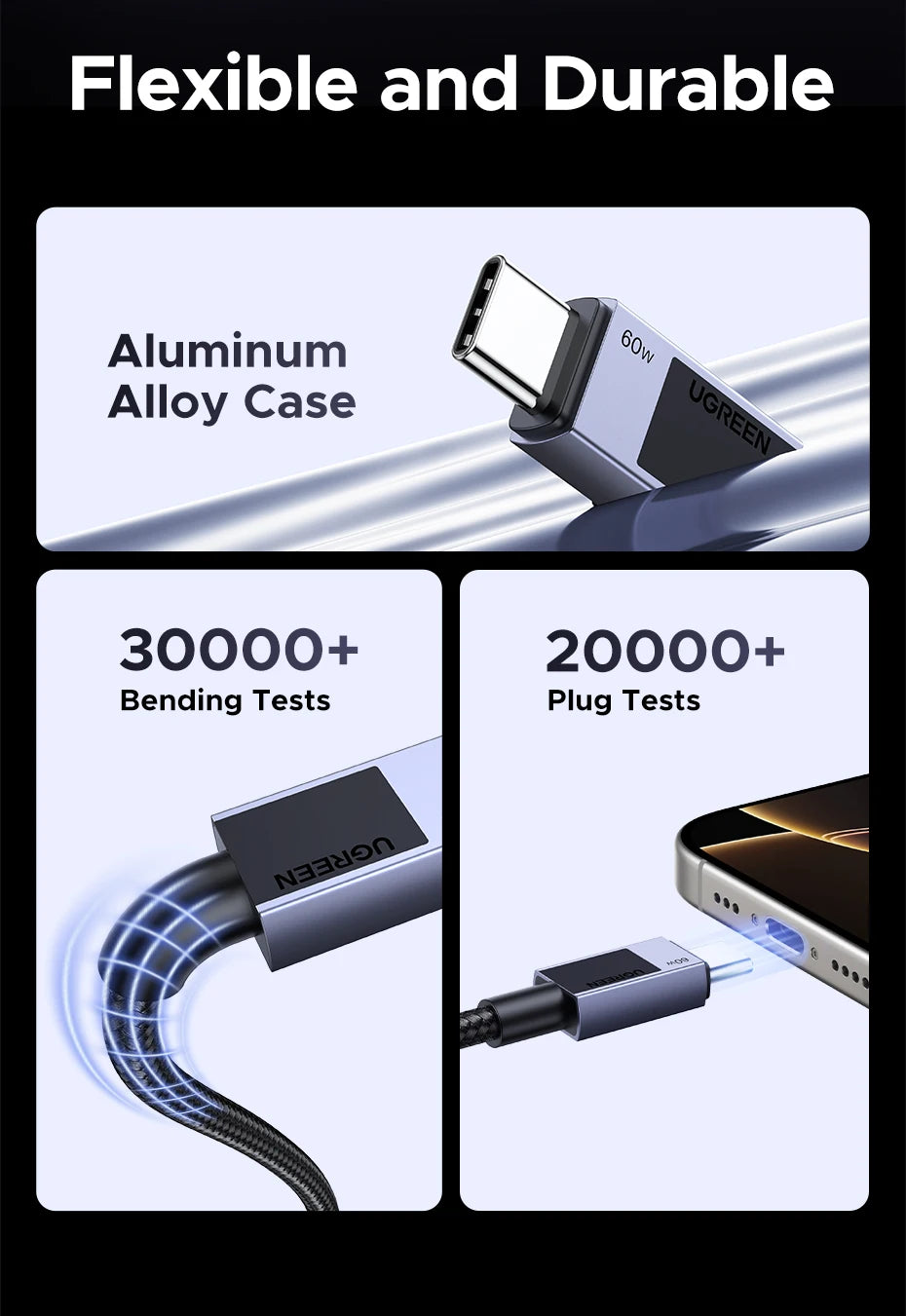 60W USB-C to USB-C Fast Charging and Data Cable - 13