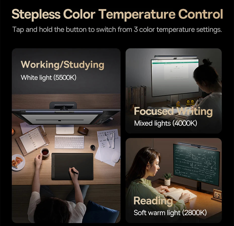 Magnetic LED Computer Monitor Light Bar for Eye Protection