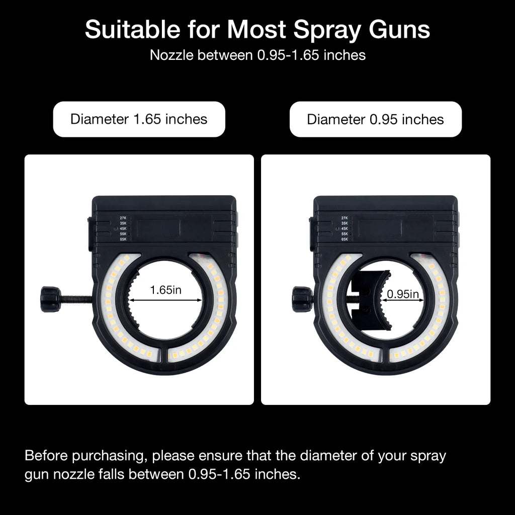 Adjustable LED Spray Gun Light for Paint Precision