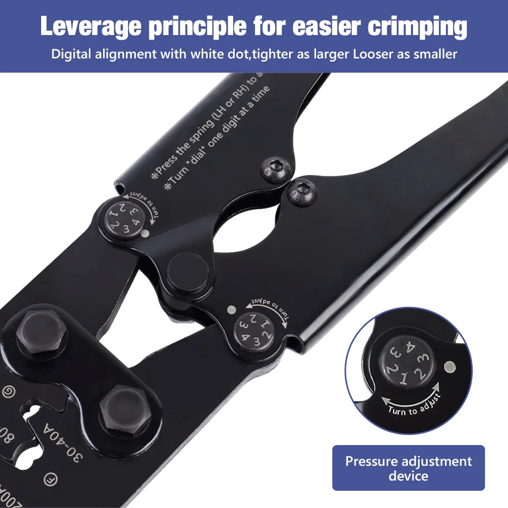 Manual Cold Crimping Pliers for 5A-200A Copper Lugs - 9