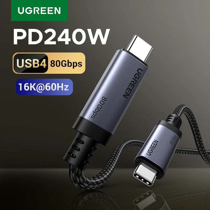 USB4 240W 80Gbps Fast Charging and Data Transfer Cable - 1