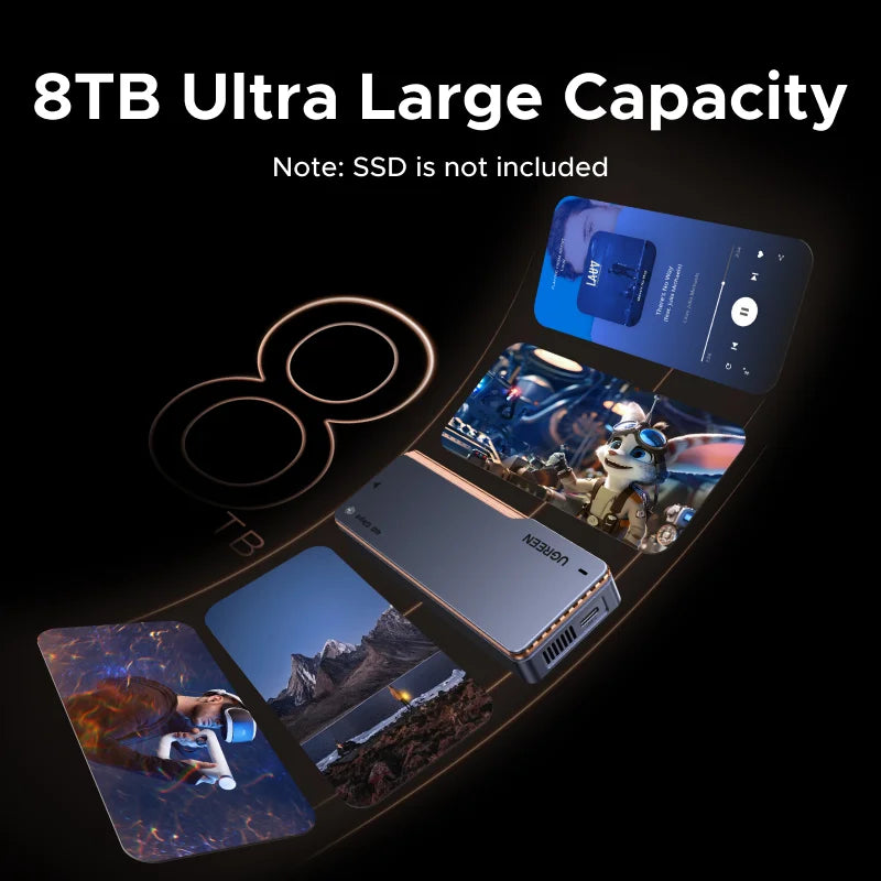 40Gbps USB4 M.2 NVMe SSD Enclosure Adapter - 6