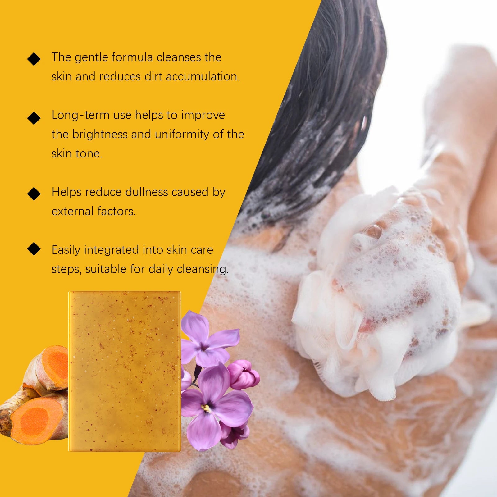 Turmeric and Clove Exfoliating Soap Bar for Face and Body - 11