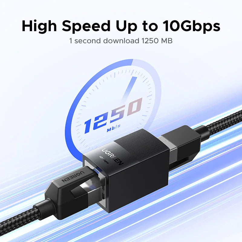 RJ45 Ethernet Cable Extender Adapter 10Gbps Female to Female