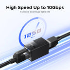 RJ45 Ethernet Cable Extender Adapter 10Gbps Female to Female