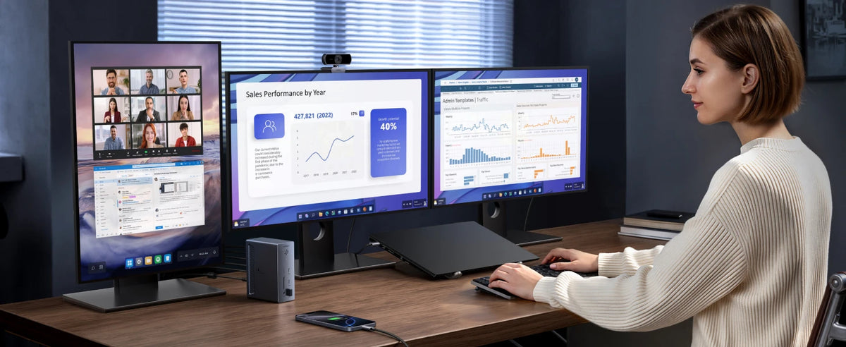 14-in-1 USB-C Docking Station with Dual 4K Display and M.2 SSD Slot