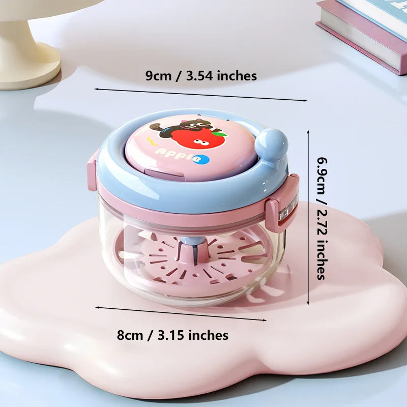 Rotary Denture Cleaning and Storage Container with Drainage Tray - 22