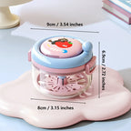 Rotary Denture Cleaning and Storage Container with Drainage Tray