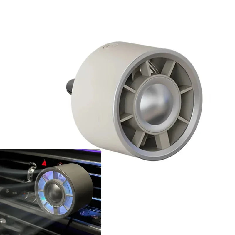 Portable 5V USB Car Air Vent Cooling Fan with 3 Gears and RGB Light