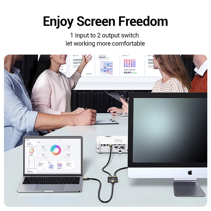4K 60Hz Bi-Directional HDMI Switcher for Monitors and Gaming Consoles