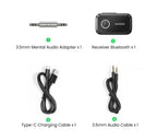 Bluetooth 5.3 Car AUX Adapter for Wireless Music and Hands-Free Calls