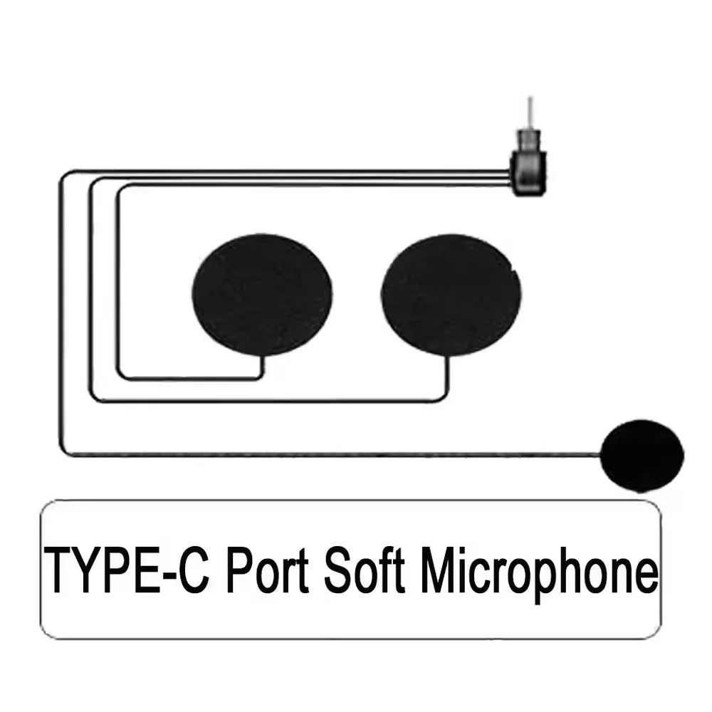Type-C Motorcycle Helmet Bluetooth Headset Speaker and Mic Kit