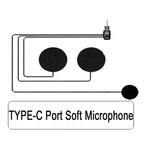 Type-C Motorcycle Helmet Bluetooth Headset Speaker and Mic Kit