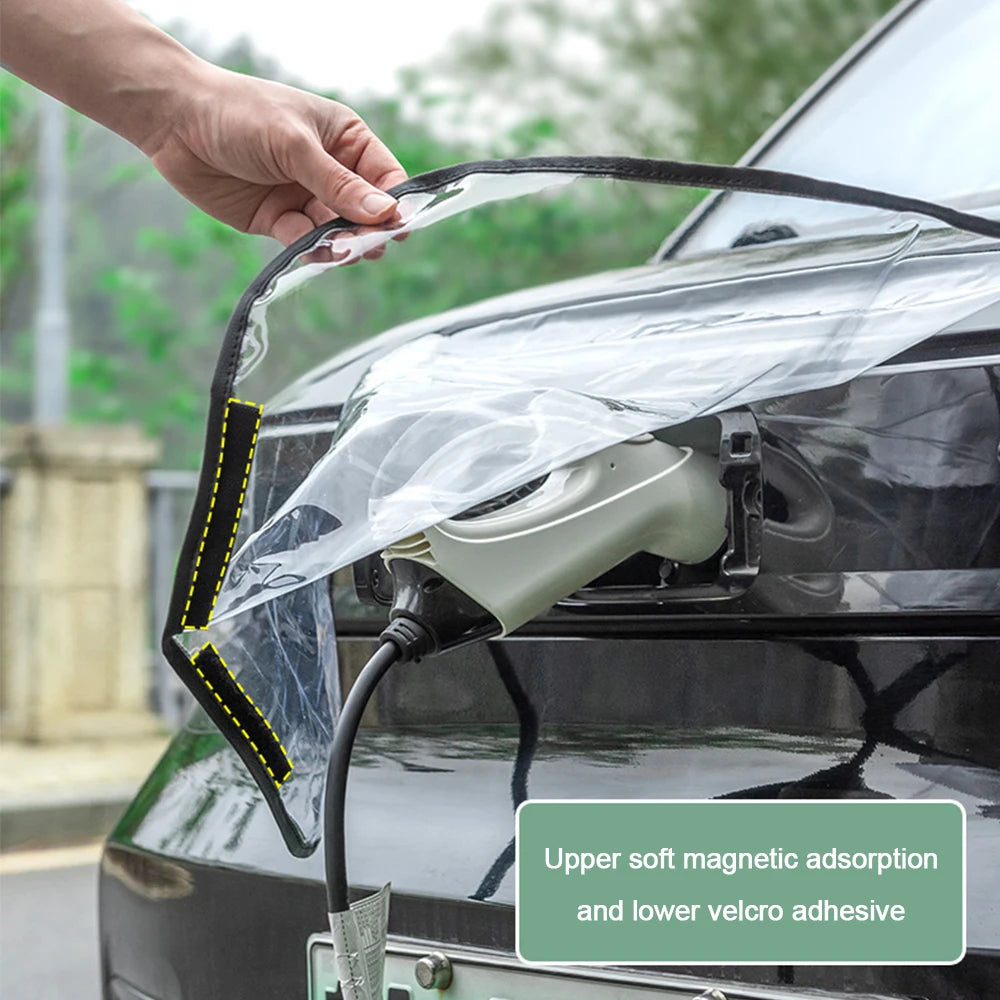 Universal EV Charging Port Rainproof Dustproof Cover with Magnetic Strip