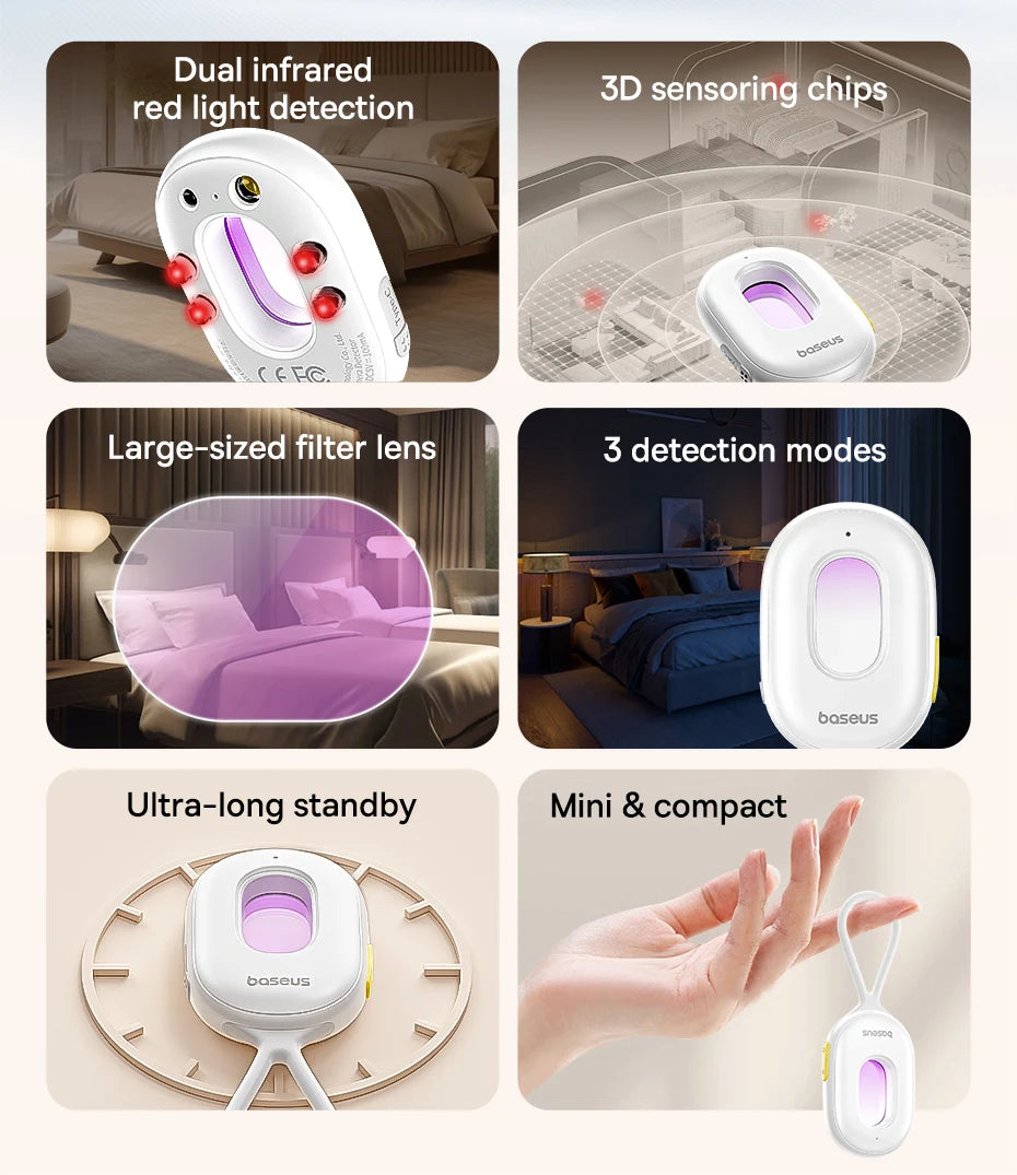 Portable Infrared Hidden Camera Detector and Security Alarm