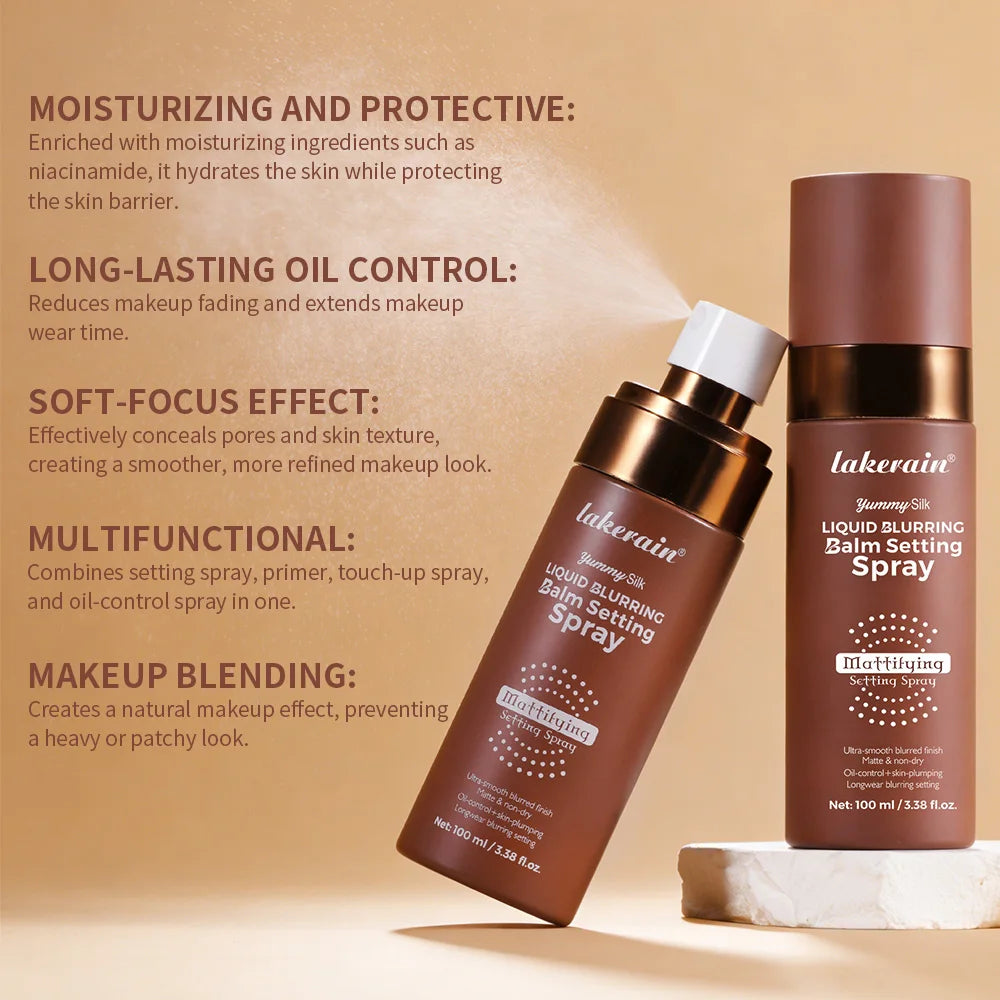 Liquid Blurring Balm Setting Spray for Long-Lasting Matte Makeup
