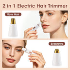 2-in-1 Rechargeable Electric Eyebrow and Nose Hair Trimmer