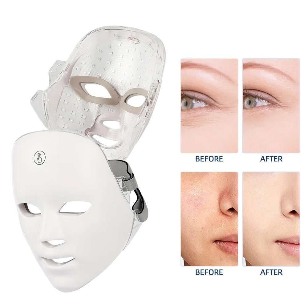 7-Color Rechargeable LED Photon Light Therapy Face Mask