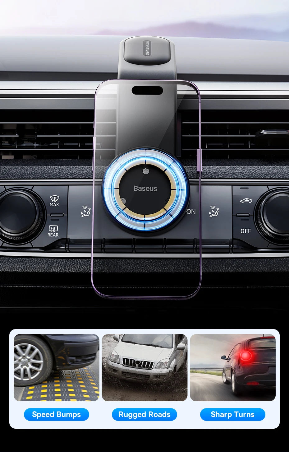 Magnetic Foldable Car Phone Holder for Dashboard - 18