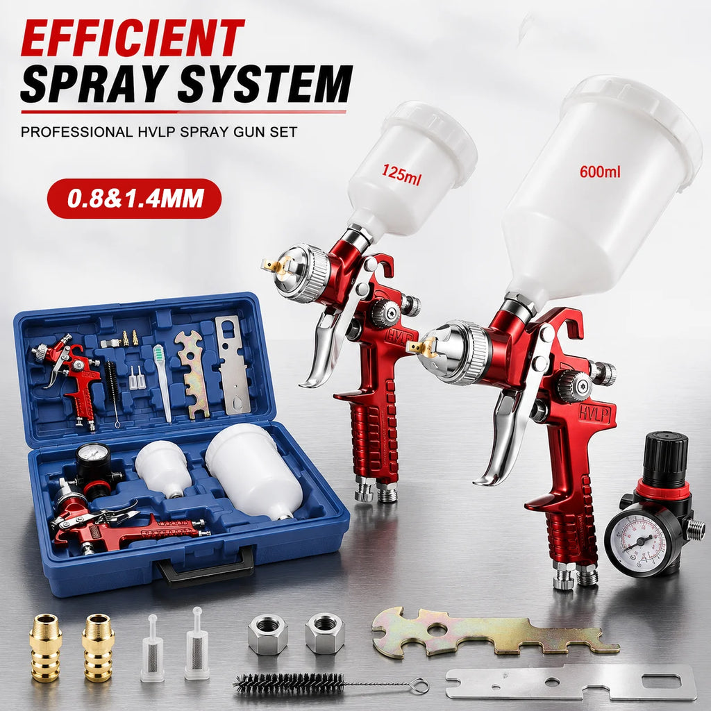 Professional HVLP Gravity Feed Spray Gun Kit for Painting