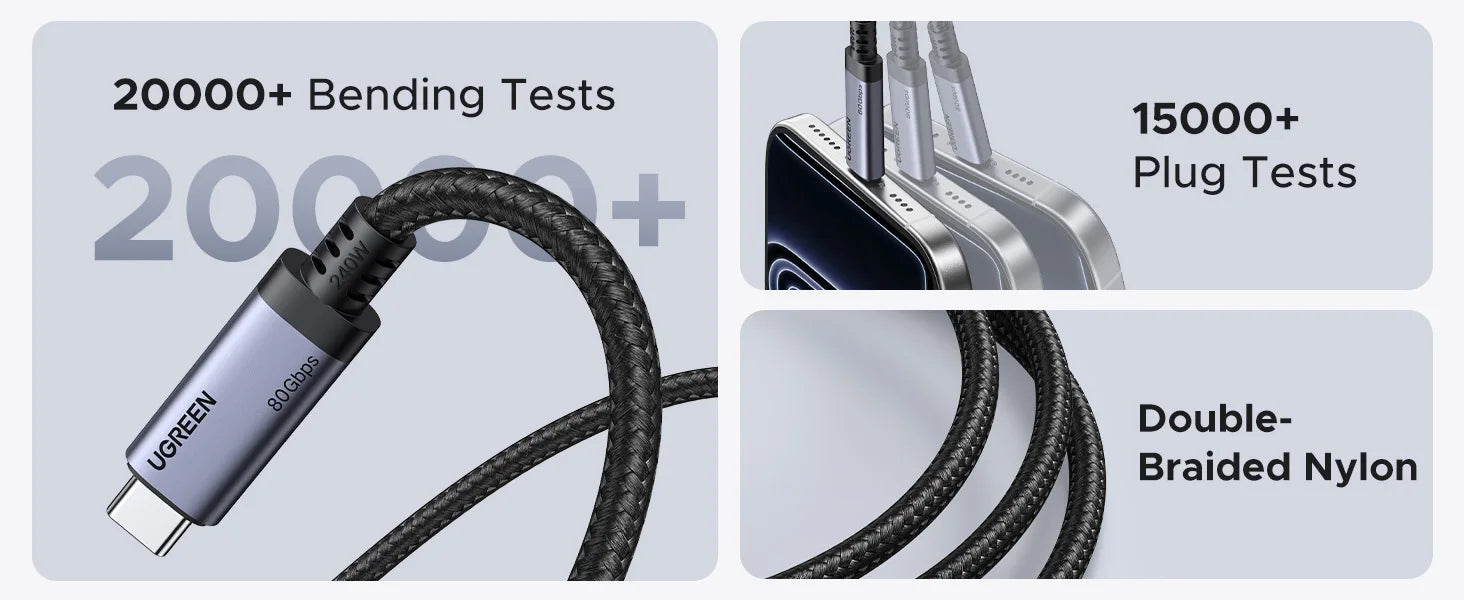 USB4 240W 80Gbps Fast Charging and Data Transfer Cable - 16