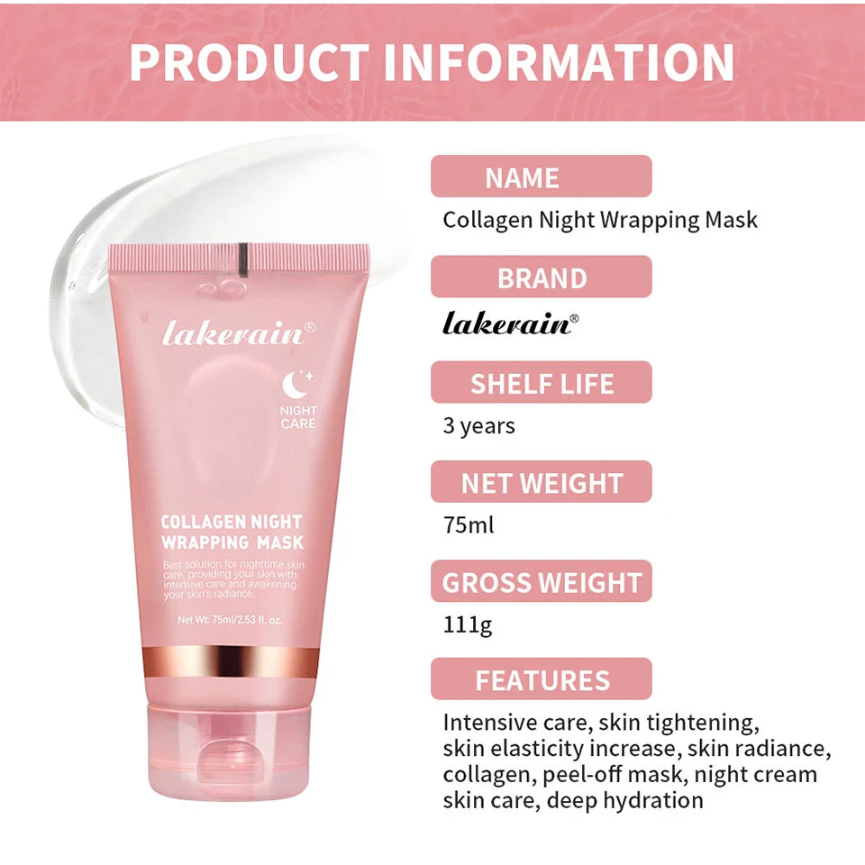Collagen Peel-Off Night Wrapping Mask for Skin Hydration