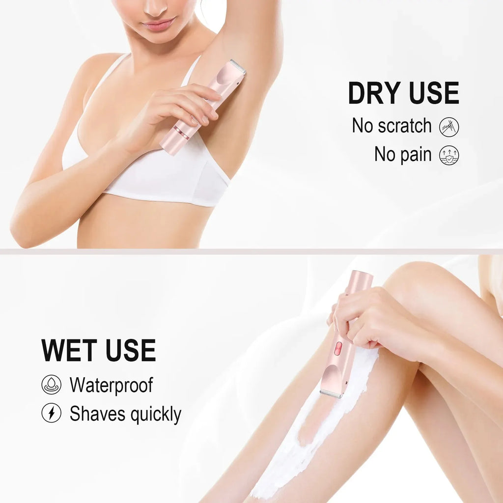 2-in-1 Waterproof Electric Hair Shaver for Body and Face