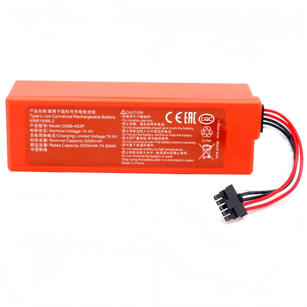 Replacement 5200mAh Battery for Robot Vacuum-Mop 2 Pro - 4