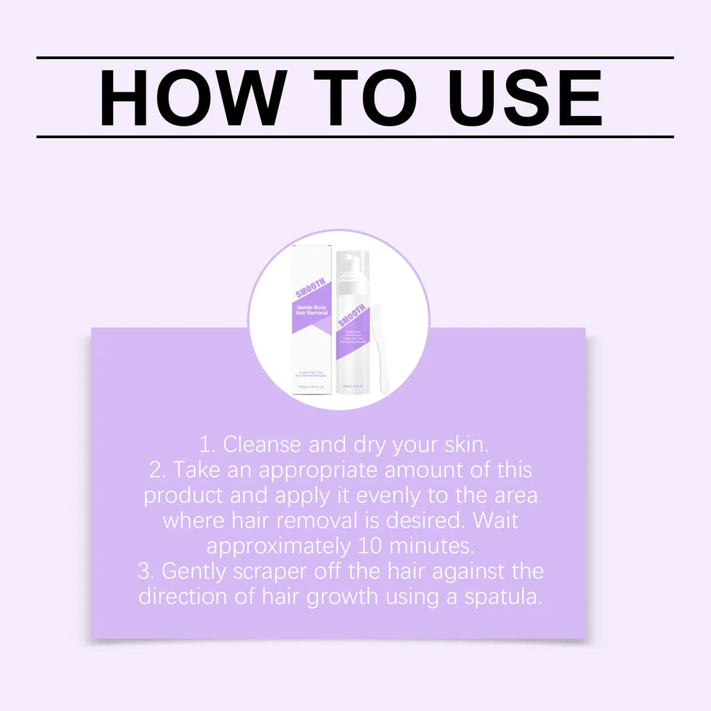 Painless Hair Removal Mousse for Smooth Skin